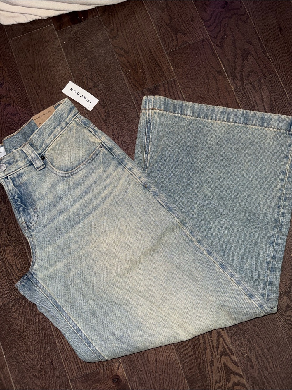 PacSun Light Blue High-Rise Wide Leg Jeans